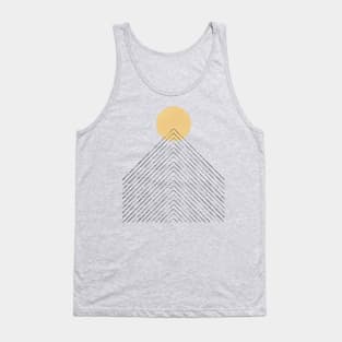 Abstraction mountain and sun landscape Tank Top